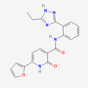 N-[2-(5-ethyl-1H-1,2,4-triazol-3-yl)phenyl]-6-(furan-2-yl)-2-oxo-1H-pyridine-3-carboxamide