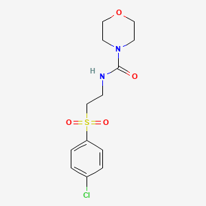 molecular formula C13H17ClN2O4S B7359404 N-[2-(4-chlorophenyl)sulfonylethyl]morpholine-4-carboxamide 