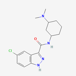 molecular formula C16H21ClN4O B7359439 5-chloro-N-[3-(dimethylamino)cyclohexyl]-1H-indazole-3-carboxamide 