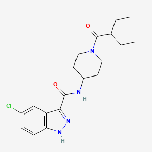 5-chloro-N-[1-(2-ethylbutanoyl)piperidin-4-yl]-1H-indazole-3-carboxamide