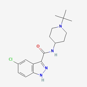 molecular formula C17H23ClN4O B7359452 N-(1-tert-butylpiperidin-4-yl)-5-chloro-1H-indazole-3-carboxamide 