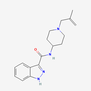 molecular formula C17H22N4O B7359475 N-[1-(2-methylprop-2-enyl)piperidin-4-yl]-1H-indazole-3-carboxamide 