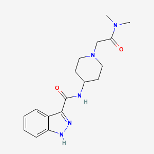 molecular formula C17H23N5O2 B7359501 N-[1-[2-(dimethylamino)-2-oxoethyl]piperidin-4-yl]-1H-indazole-3-carboxamide 
