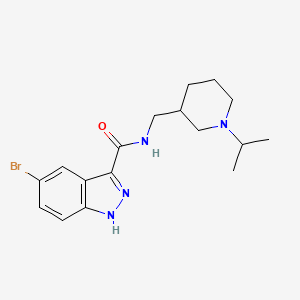 molecular formula C17H23BrN4O B7359508 5-bromo-N-[(1-propan-2-ylpiperidin-3-yl)methyl]-1H-indazole-3-carboxamide 