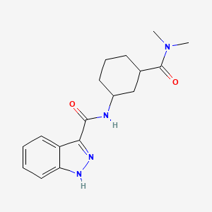molecular formula C17H22N4O2 B7359545 N-[3-(dimethylcarbamoyl)cyclohexyl]-1H-indazole-3-carboxamide 