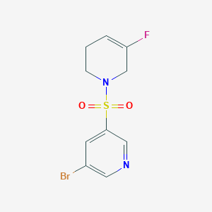 molecular formula C10H10BrFN2O2S B7359615 3-bromo-5-[(5-fluoro-3,6-dihydro-2H-pyridin-1-yl)sulfonyl]pyridine 