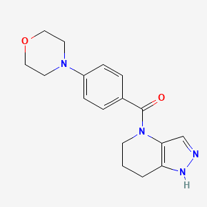 molecular formula C17H20N4O2 B7359640 (4-Morpholin-4-ylphenyl)-(1,5,6,7-tetrahydropyrazolo[4,3-b]pyridin-4-yl)methanone 