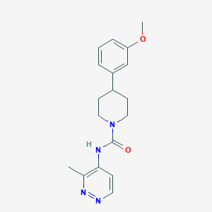 molecular formula C18H22N4O2 B7359680 4-(3-methoxyphenyl)-N-(3-methylpyridazin-4-yl)piperidine-1-carboxamide 