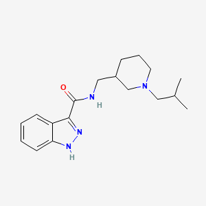 N-[[1-(2-methylpropyl)piperidin-3-yl]methyl]-1H-indazole-3-carboxamide