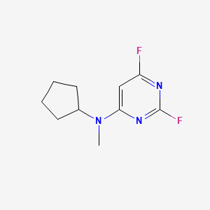 molecular formula C10H13F2N3 B7359805 N-cyclopentyl-2,6-difluoro-N-methylpyrimidin-4-amine 