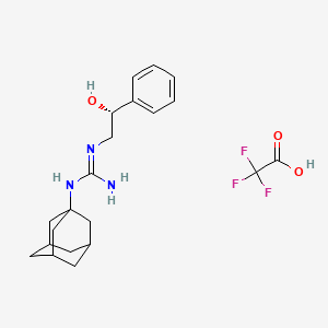 molecular formula C21H28F3N3O3 B7359819 1-(1-adamantyl)-2-[(2R)-2-hydroxy-2-phenylethyl]guanidine;2,2,2-trifluoroacetic acid 