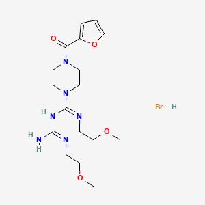 molecular formula C17H29BrN6O4 B7359834 4-(furan-2-carbonyl)-N'-(2-methoxyethyl)-N-[N'-(2-methoxyethyl)carbamimidoyl]piperazine-1-carboximidamide;hydrobromide 