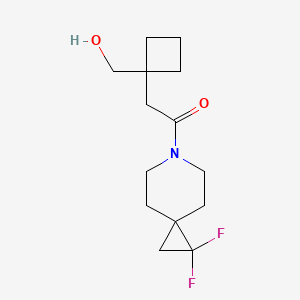 1-(2,2-Difluoro-6-azaspiro[2.5]octan-6-yl)-2-[1-(hydroxymethyl)cyclobutyl]ethanone