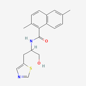 molecular formula C19H20N2O2S B7359933 N-[1-hydroxy-3-(1,3-thiazol-5-yl)propan-2-yl]-2,6-dimethylnaphthalene-1-carboxamide 