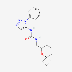 molecular formula C18H23N5O2 B7359955 1-(5-Oxaspiro[3.5]nonan-6-ylmethyl)-3-(3-phenyltriazol-4-yl)urea 