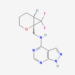 N-[[(1R,6R)-7,7-difluoro-2-oxabicyclo[4.1.0]heptan-1-yl]methyl]-1H-pyrazolo[3,4-d]pyrimidin-4-amine