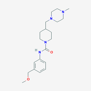 molecular formula C20H32N4O2 B7360027 N-[3-(methoxymethyl)phenyl]-4-[(4-methylpiperazin-1-yl)methyl]piperidine-1-carboxamide 