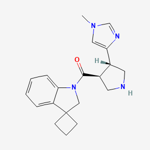 [(3S,4S)-4-(1-methylimidazol-4-yl)pyrrolidin-3-yl]-spiro[2H-indole-3,1'-cyclobutane]-1-ylmethanone