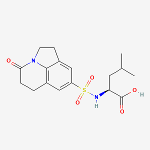 (2S)-4-methyl-2-[(11-oxo-1-azatricyclo[6.3.1.04,12]dodeca-4,6,8(12)-trien-6-yl)sulfonylamino]pentanoic acid