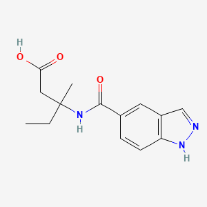 3-(1H-indazole-5-carbonylamino)-3-methylpentanoic acid