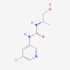 molecular formula C9H12ClN3O2 B7360157 1-(5-chloropyridin-3-yl)-3-[(2S)-1-hydroxypropan-2-yl]urea 
