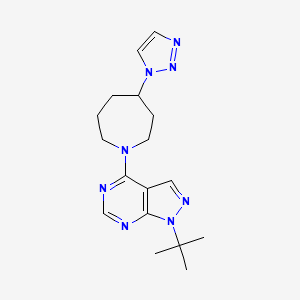 1-Tert-butyl-4-[4-(triazol-1-yl)azepan-1-yl]pyrazolo[3,4-d]pyrimidine