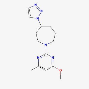 molecular formula C14H20N6O B7360187 1-(4-Methoxy-6-methylpyrimidin-2-yl)-4-(triazol-1-yl)azepane 