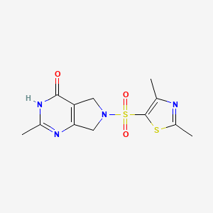 6-[(2,4-dimethyl-1,3-thiazol-5-yl)sulfonyl]-2-methyl-5,7-dihydro-3H-pyrrolo[3,4-d]pyrimidin-4-one