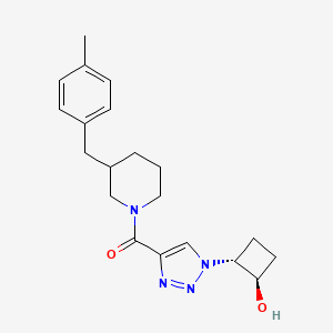 molecular formula C20H26N4O2 B7360267 [1-[(1R,2R)-2-hydroxycyclobutyl]triazol-4-yl]-[3-[(4-methylphenyl)methyl]piperidin-1-yl]methanone 