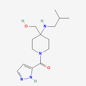 [4-(hydroxymethyl)-4-(2-methylpropylamino)piperidin-1-yl]-(1H-pyrazol-5-yl)methanone