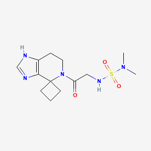 molecular formula C13H21N5O3S B7360339 5-[2-(dimethylsulfamoylamino)acetyl]spiro[6,7-dihydro-1H-imidazo[4,5-c]pyridine-4,1'-cyclobutane] 
