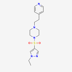 molecular formula C16H23N5O2S B7360372 1-(1-Ethylpyrazol-4-yl)sulfonyl-4-(2-pyridin-4-ylethyl)piperazine 