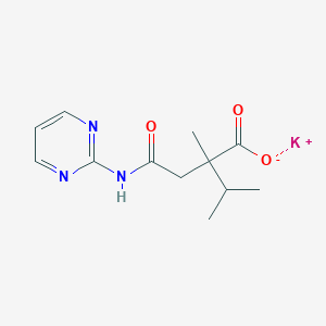 Potassium;2-methyl-4-oxo-2-propan-2-yl-4-(pyrimidin-2-ylamino)butanoate