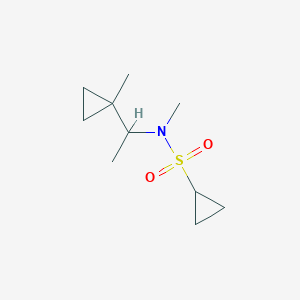molecular formula C10H19NO2S B7360448 N-methyl-N-[1-(1-methylcyclopropyl)ethyl]cyclopropanesulfonamide 