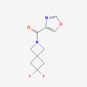 molecular formula C10H10F2N2O2 B7360460 (6,6-Difluoro-2-azaspiro[3.3]heptan-2-yl)-(1,3-oxazol-4-yl)methanone 