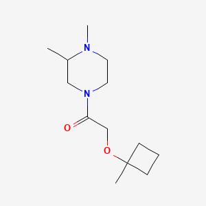 molecular formula C13H24N2O2 B7360482 1-(3,4-Dimethylpiperazin-1-yl)-2-(1-methylcyclobutyl)oxyethanone 