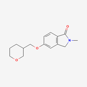 molecular formula C15H19NO3 B7360493 2-methyl-5-(oxan-3-ylmethoxy)-3H-isoindol-1-one 