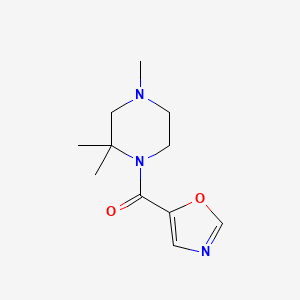 molecular formula C11H17N3O2 B7360506 1,3-Oxazol-5-yl-(2,2,4-trimethylpiperazin-1-yl)methanone 