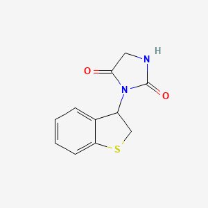 molecular formula C11H10N2O2S B7360543 3-(2,3-Dihydro-1-benzothiophen-3-yl)imidazolidine-2,4-dione 