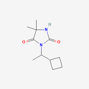 molecular formula C11H18N2O2 B7360551 3-(1-Cyclobutylethyl)-5,5-dimethylimidazolidine-2,4-dione 