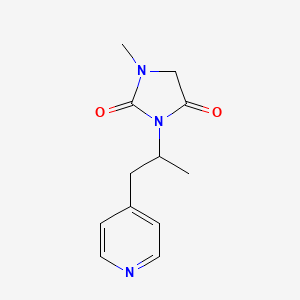 molecular formula C12H15N3O2 B7360565 1-Methyl-3-(1-pyridin-4-ylpropan-2-yl)imidazolidine-2,4-dione 