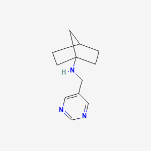 molecular formula C12H17N3 B7360567 N-(pyrimidin-5-ylmethyl)bicyclo[2.2.1]heptan-1-amine 