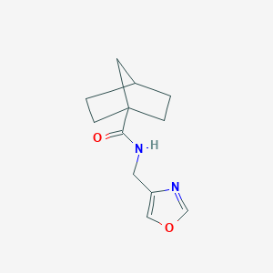 molecular formula C12H16N2O2 B7360571 N-(1,3-oxazol-4-ylmethyl)bicyclo[2.2.1]heptane-1-carboxamide 