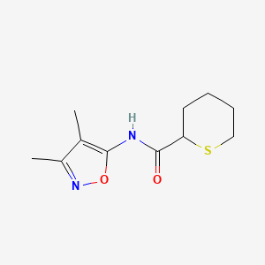 N-(3,4-dimethyl-1,2-oxazol-5-yl)thiane-2-carboxamide