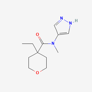 4-ethyl-N-methyl-N-(1H-pyrazol-4-yl)oxane-4-carboxamide