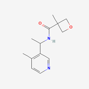 molecular formula C13H18N2O2 B7360590 3-methyl-N-[1-(4-methylpyridin-3-yl)ethyl]oxetane-3-carboxamide 