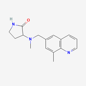 3-[Methyl-[(8-methylquinolin-6-yl)methyl]amino]pyrrolidin-2-one