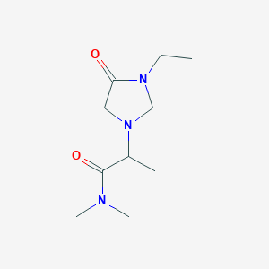 molecular formula C10H19N3O2 B7360657 2-(3-ethyl-4-oxoimidazolidin-1-yl)-N,N-dimethylpropanamide 