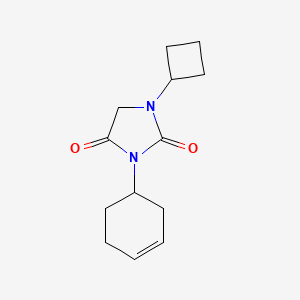 molecular formula C13H18N2O2 B7360660 1-Cyclobutyl-3-cyclohex-3-en-1-ylimidazolidine-2,4-dione 