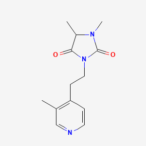 molecular formula C13H17N3O2 B7360670 1,5-Dimethyl-3-[2-(3-methylpyridin-4-yl)ethyl]imidazolidine-2,4-dione 